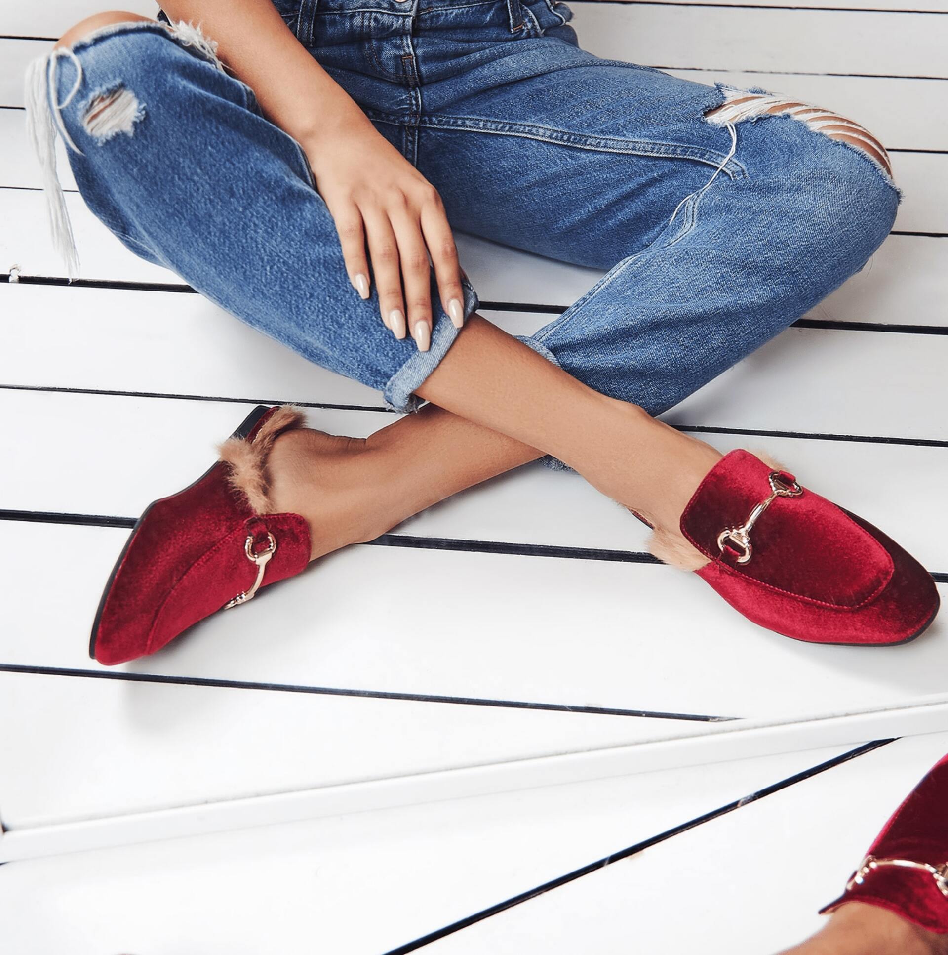 Alani Faux Fur Lined Mule