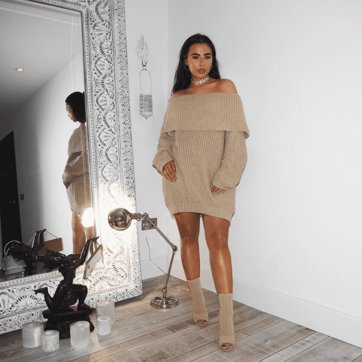 @missjoslin Amelia Nude Knit Boot EGO