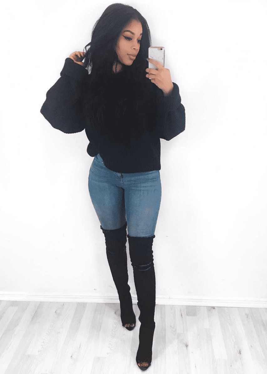 @i.am.rachel Jana Black Denim Boot EGO